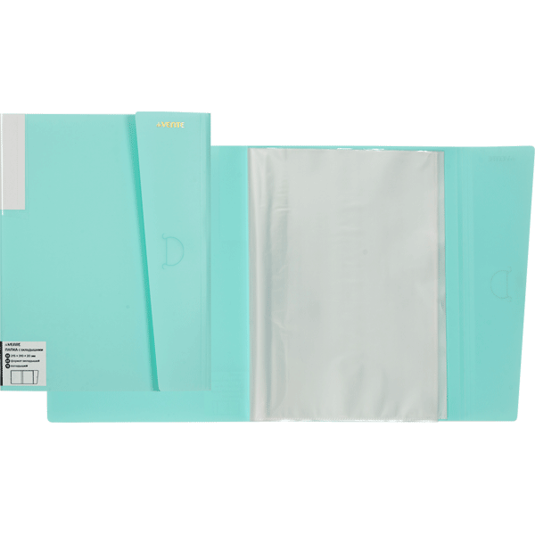 Папка с мультифорами 20стр deVENTE Pastel с клапаном бирюзовая, арт. 3101801
