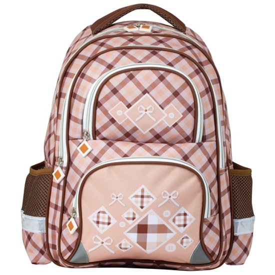 Рюкзак школьный BRAUBERG Кембридж кремовый с EVA-спинкой, арт. 226389