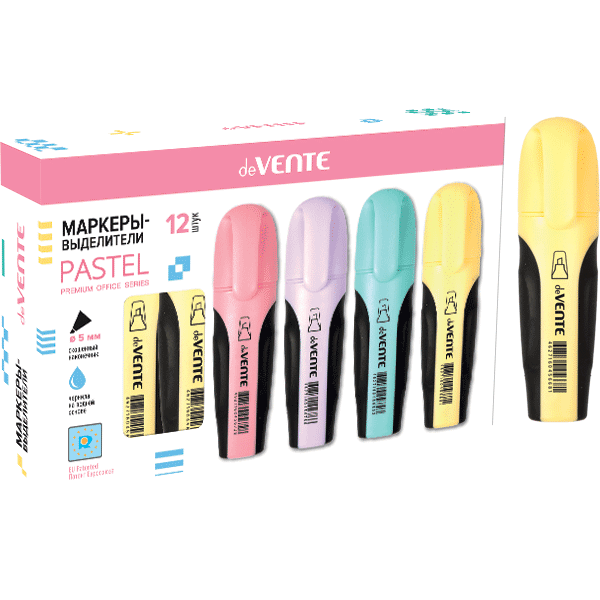 Маркер текстовой желтый 1-5мм deVENTE Pastel , арт. 5045900