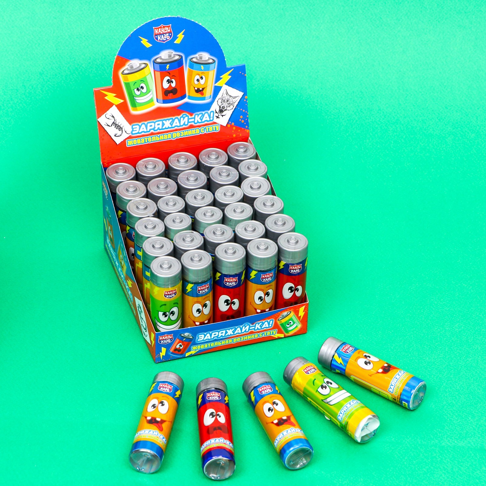 Жевательная резинка КАНДИ КЛАБ Заряжай-ка! с татуировкой 4г, арт. 9459164