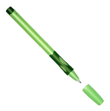 Ручка шариковая синяя для левшей 0,5/0,5 STABILO корпус зеленый, арт. 6318/2-10-41