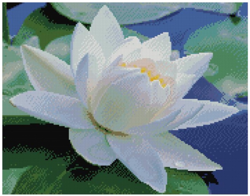 Набор для творчества Алмазная мозаика 40*50 без подрамника Кувшинка NN, арт. US0339