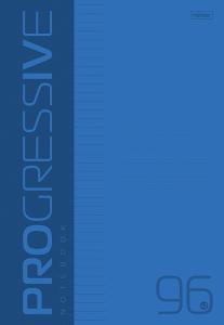Тетрадь А4 96л линия ХАТБЕР Progressive пластиковая обложка синяя, арт. 96Т4В2 