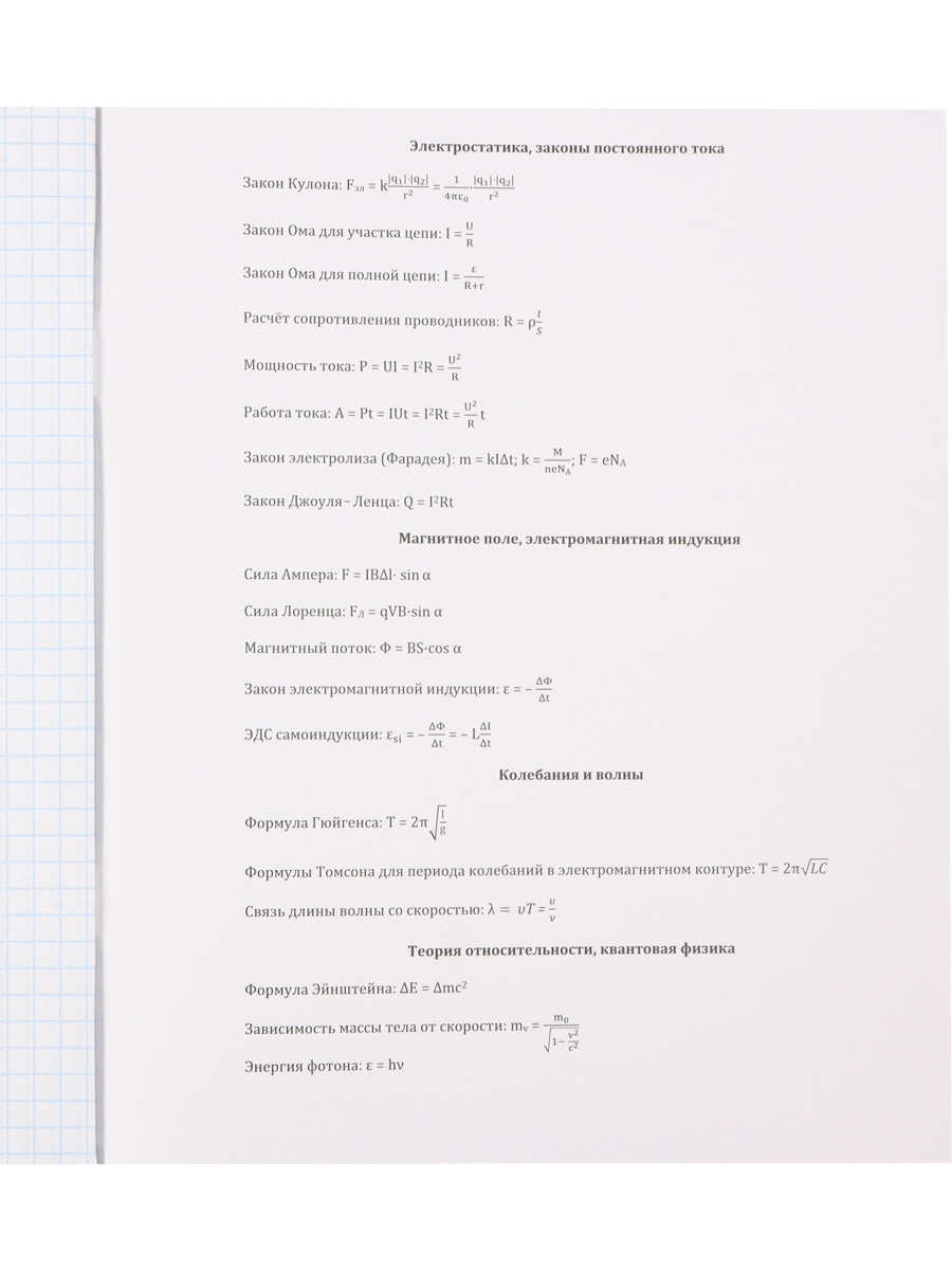 Тетрадь предметная Физика 48листов клетка ПРОФ-ПРЕСС Школьные мемасики, арт. 48-9658