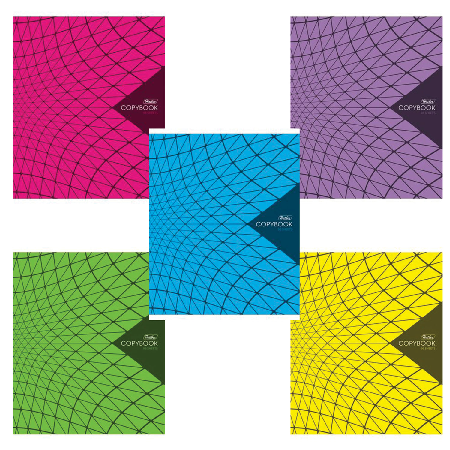 Тетрадь А5 96л клетка ХАТБЕР New Line ассорти, арт. 96Т5В1