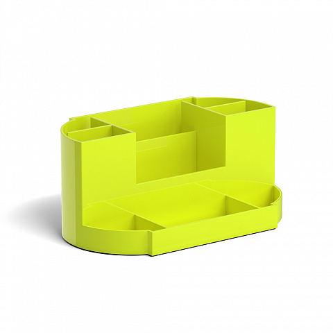 Подставка для письменных принадлежностей 9 отделений ERICH KRAUSE Victoria Neon Solid желтая, арт. 51487