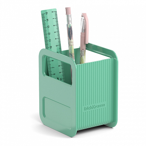 Набор настольный офисный 4 предмета ERICH KRAUSE Techno Powder оливковый, арт. 55753