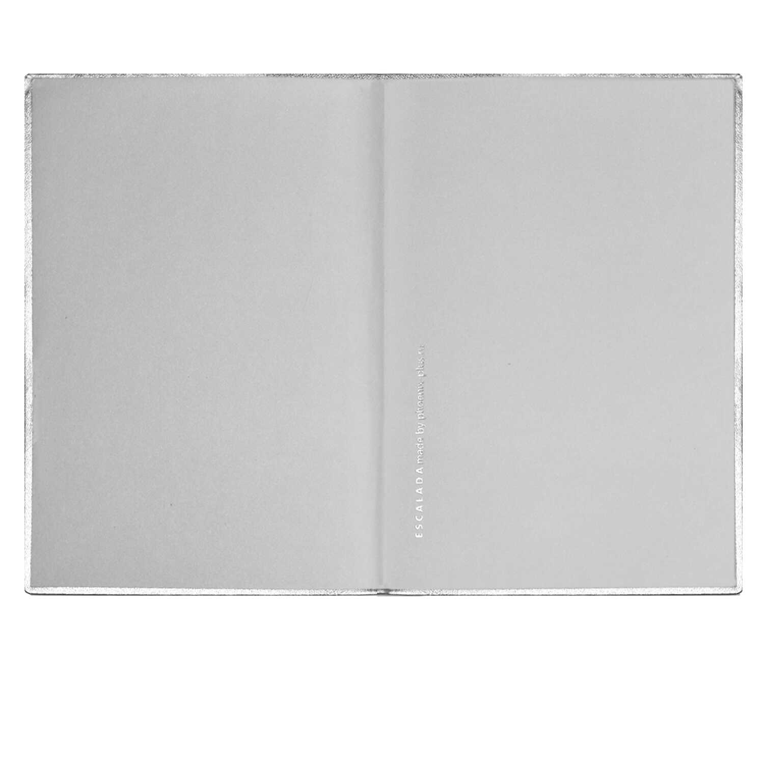 Ежедневник недатированный А6+ ФЕНИКС Escalada Кроко кремовый блок интегральная обложка Металлик серебро срез серебряный, арт. 64219