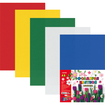 Фоамиран цветной самоклеящийся А3 5цв 5л deVENTE, арт. 8013801