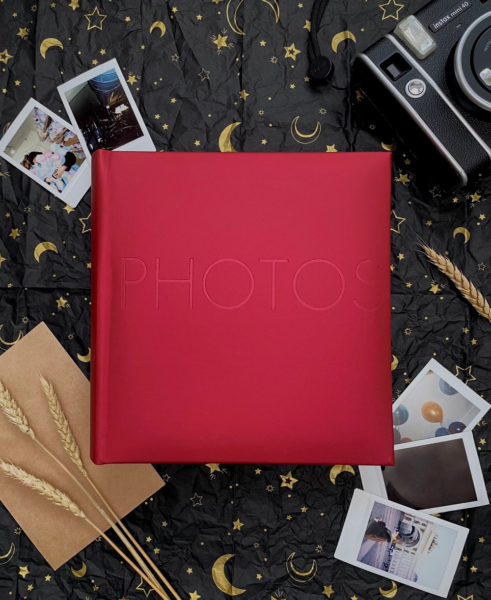 Фотоальбом 10*15 200ф ПОЛИНОМ Делюкс Cherry, арт. FA-DL 200.007