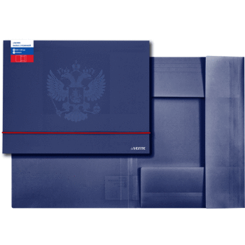 Папка на резинках А4 deVENTE Герб синяя, арт. 3070106