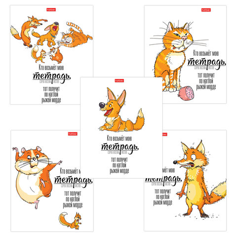 Тетрадь А5 48л клетка ХАТБЕР Кто возьмет мою тетрадь ассорти, арт. 48Т5лВ1