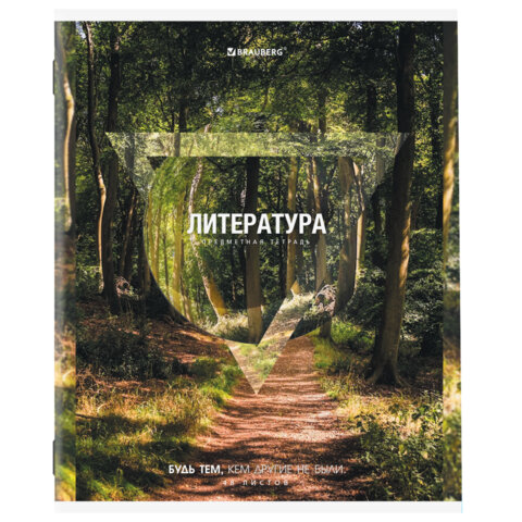 Тетрадь предметная Литература 48л линия BRAUBERG Природа, арт. 404778