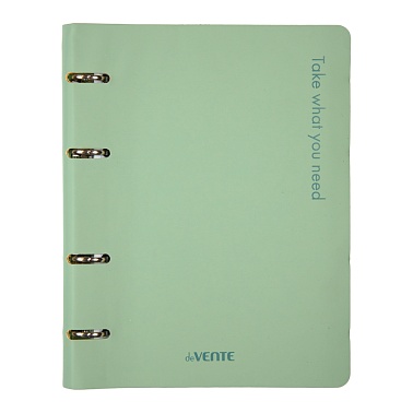Тетрадь А5  80л кл на кольцах deVENTE Take what you need искусственная кожа оливковая, арт. 2057609