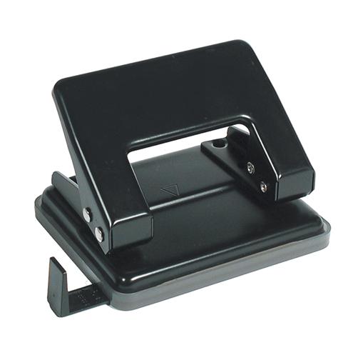 Дырокол на 20л ERICH KRAUSE Quadro с линейкой черный, арт. 4668