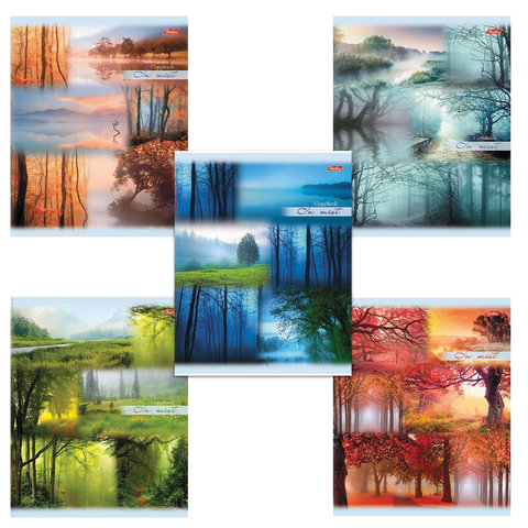 Тетрадь А5 80л линия ХАТБЕР Пробуждение природы ассорти, арт. 80Т5В2