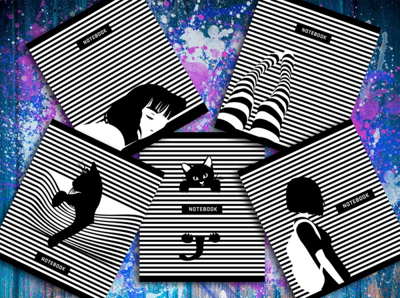 Тетрадь А5 48листов клетка ПЗБМ Иллюзия обмана ассорти, арт. 028107