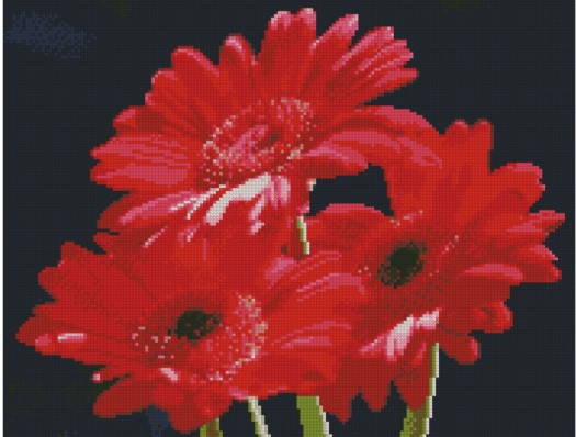 Набор для творчества Алмазная мозаика 40*50 без подрамника Красная гербера NN, арт. US0374
