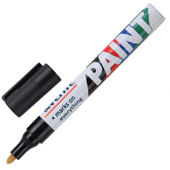 Маркер краска лаковый черный 2мм deVENTE корпус металлический , арт. 5043401