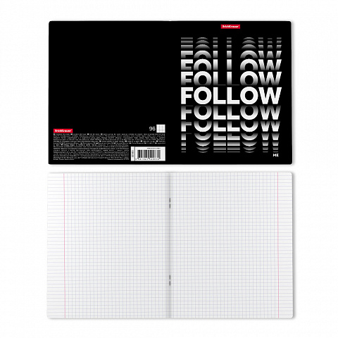 Тетрадь А5 96л клетка ERICH KRAUSE Follow Me ассорти, арт. 52963
