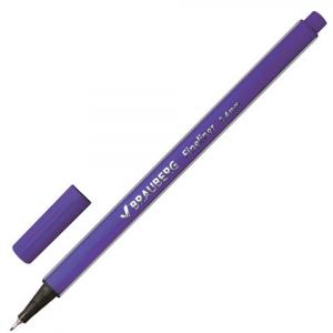 Ручка капиллярная BRAUBERG Aero 0,4мм корпус фиолетовый трехгранная фиолетовая, арт. 142255