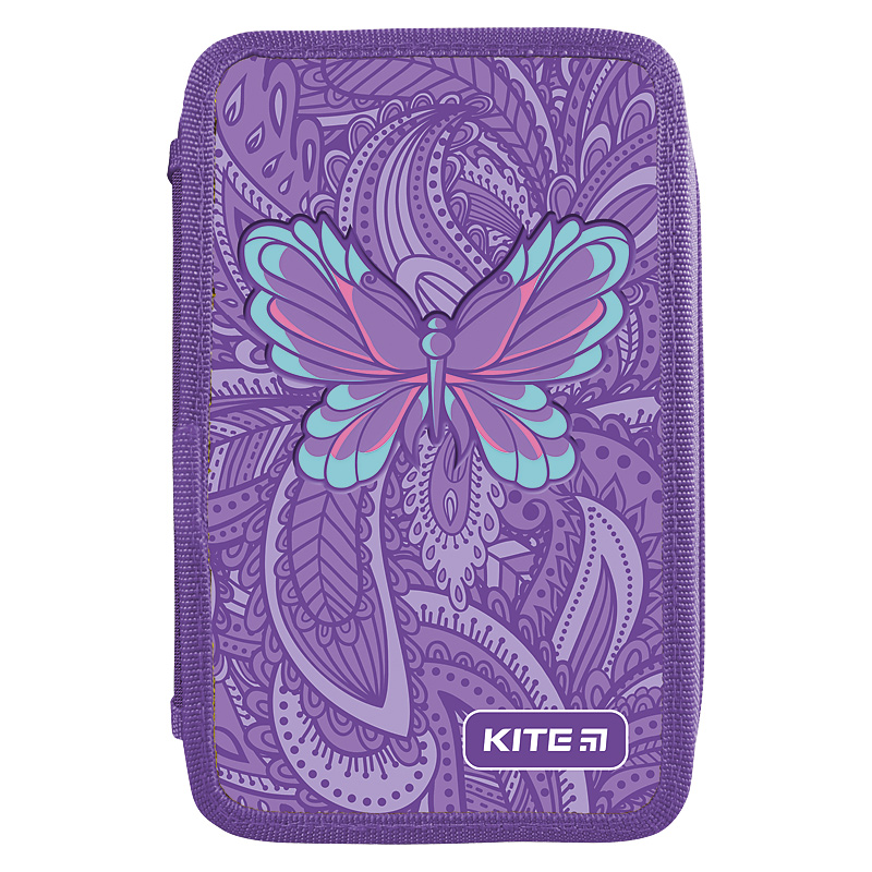 Пенал 2 отделения KITE Flowery, арт. К20-623-1