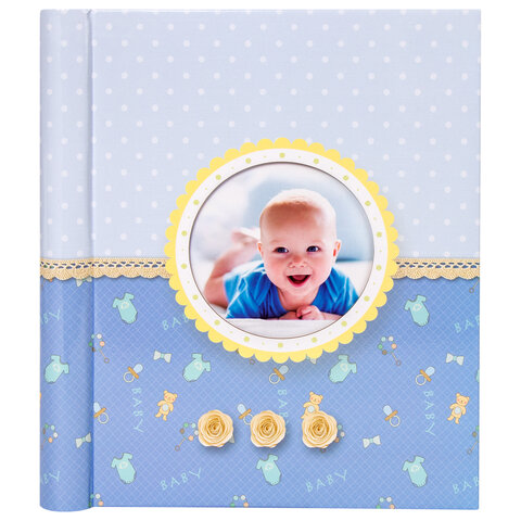 Фотоальбом 23*28 20л магнитный BRAUBERG Sweet Dreams голубой, арт. 391149