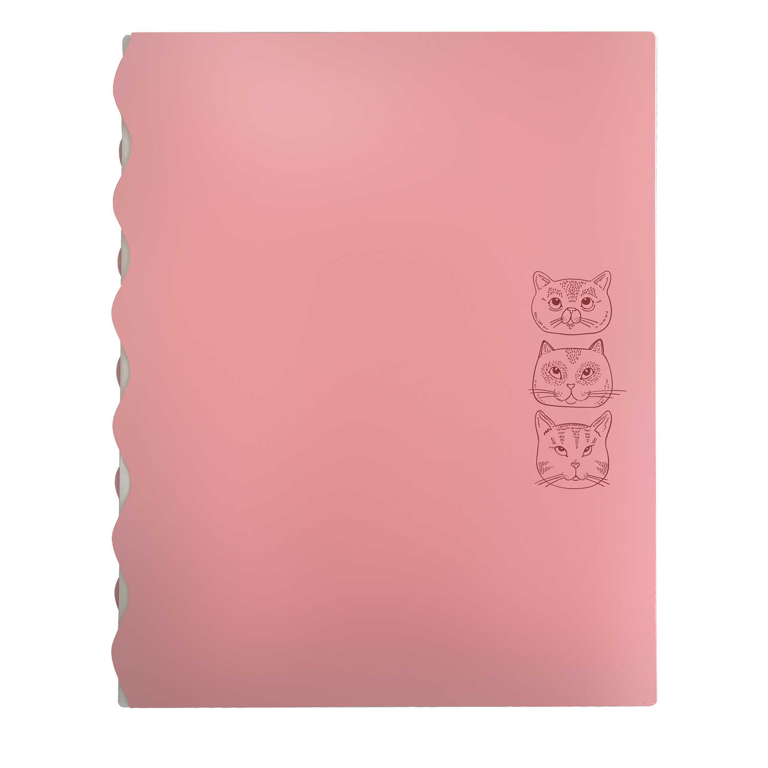 Папка уголок жесткий А4 4отделения 200мкр ФЕНИКС Коты фигурная вырубка, арт. 53483