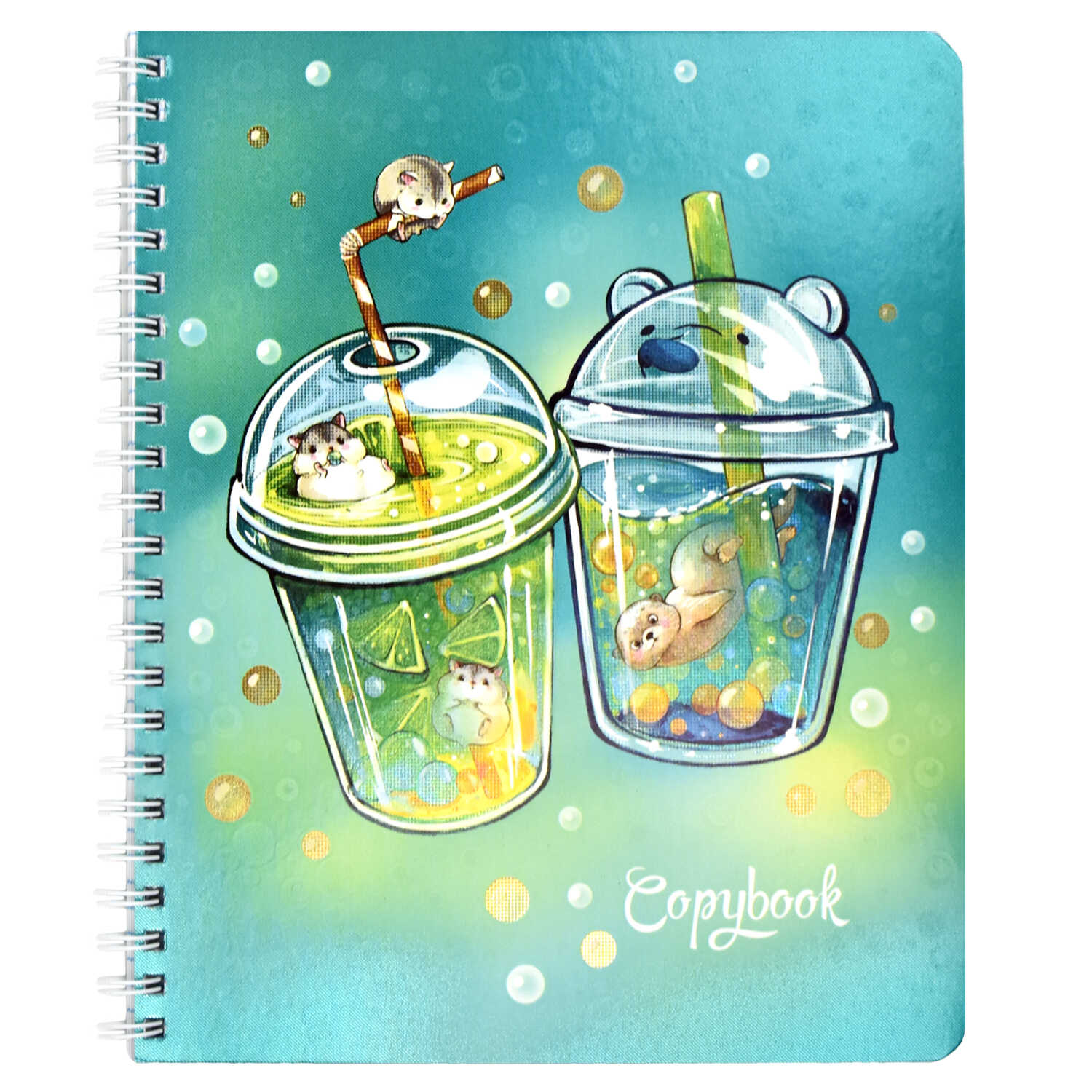 Тетрадь А5 80л клетка спираль ФЕНИКС Водная вечеринка, арт. 59081