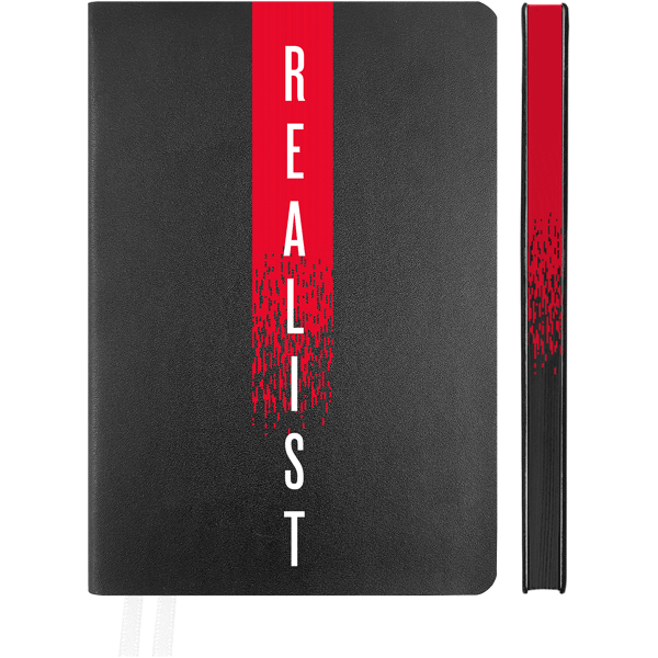 Ежедневник недатированный А5 deVENTE Note Realist искусственная кожа черный срез цветной, арт. 2334432