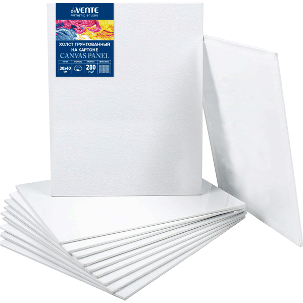 Холст грунтованный на картоне мелкое зерно 30*40 deVENTE , арт. 8150304