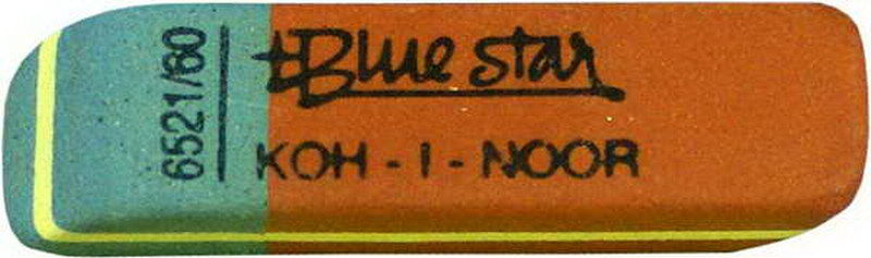 Ластик каучук KOH-I-NOOR 57*14*8 красно-синий , арт. 225396/ 6521/60 /6521060010KDRU