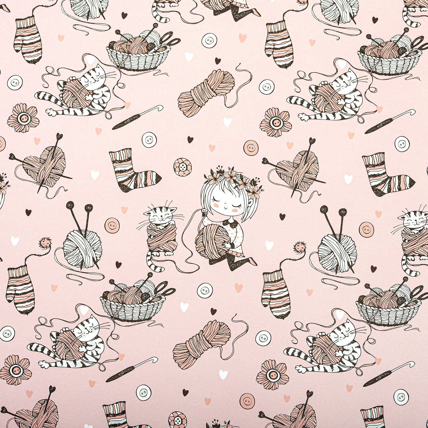 Бумага упаковочная 70*100 ЗОЛОТАЯ СКАЗКА For Kids ассорти, арт. 591918