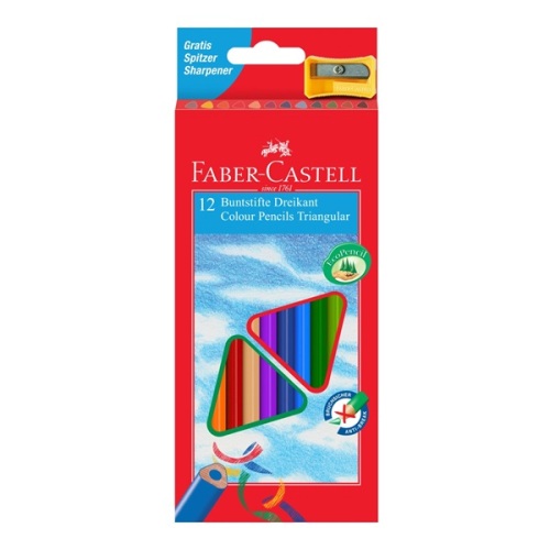 Карандаши цветные 12цветов FABER-CASTELL Eco с точилкой, арт. 120523