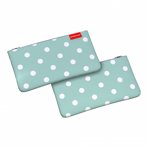 Пенал-косметичка 1 отделение ERICH KRAUSE Light Dots in Mint, арт. 52359