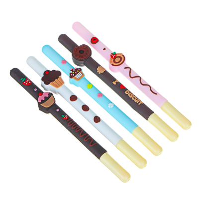 Ручка гелевая Сладости корпус прорезиненный синяя, арт. 591-056