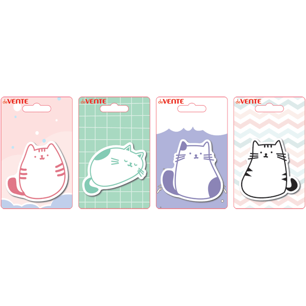 Бумага с клеевым краем фигурная 70*70 30листов deVENTE Cats ассорти, арт. 2010014