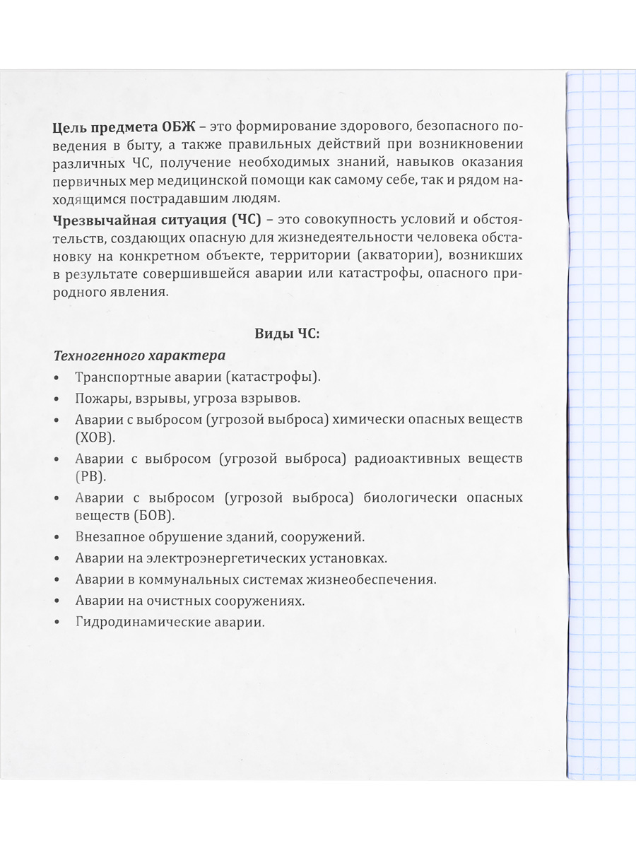Тетрадь предметная ОБЖ 48листов клетка ПРОФ-ПРЕСС Школьные мемасики, арт. 48-9656