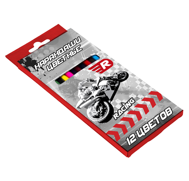 Карандаши цветные 12цветов CLIP STUDIO Спорт Эффект, арт. 228-162