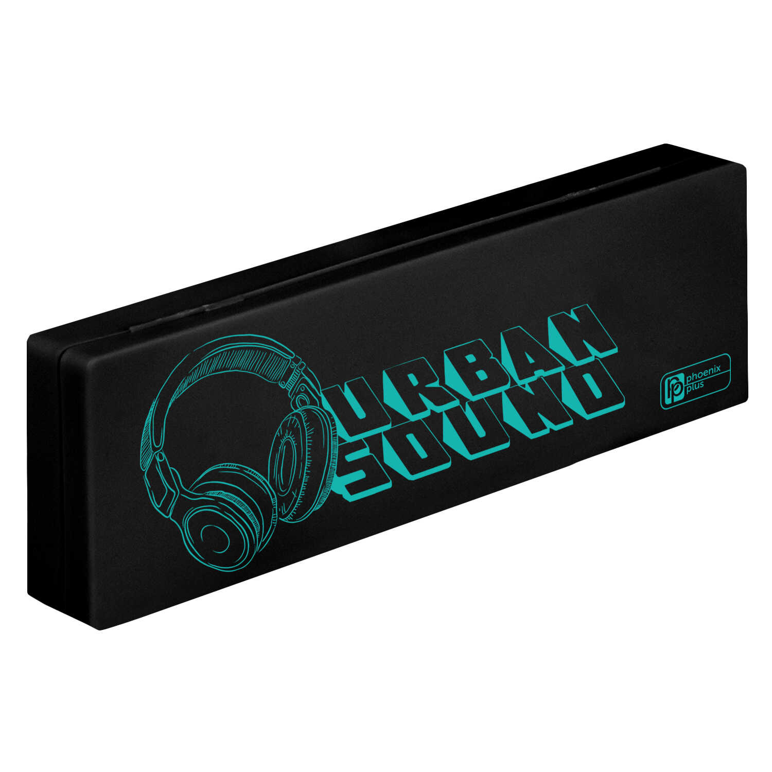 Пенал-футляр пластиковый ФЕНИКС Наушники пластиковый черный, арт. 62633