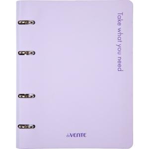 Тетрадь А5  80л кл на кольцах deVENTE Take what you need искусственная кожа сиреневая, арт. 2057607