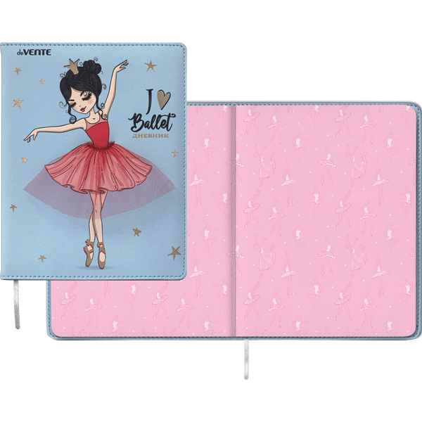 Дневник 1-11 класс твердая обложка искусственная кожа deVENTE I Love Ballet, арт. 2020255