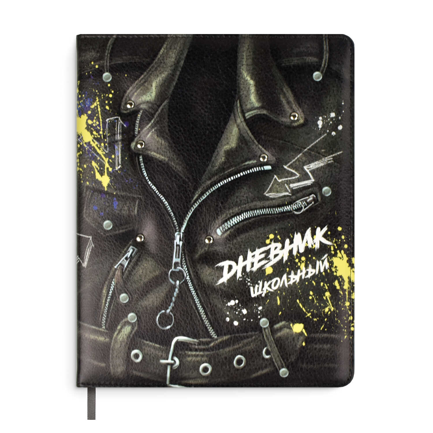 Дневник 1-11 класс твердая обложка искуственная кожа ФЕНИКС Косуха, арт. 53595