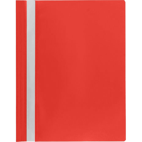 Папка скоросшиватель пластик с прозрачным верхом 0,12мм ATTOMEX красная, арт. 3113008