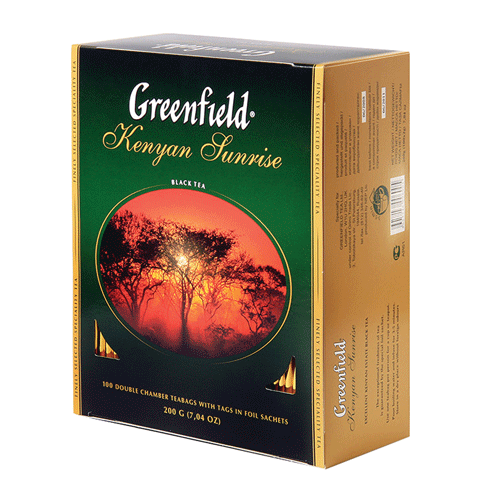 Чай черный GREENFIELD Kenyan Sunrise 100пак, арт. 620389/6005