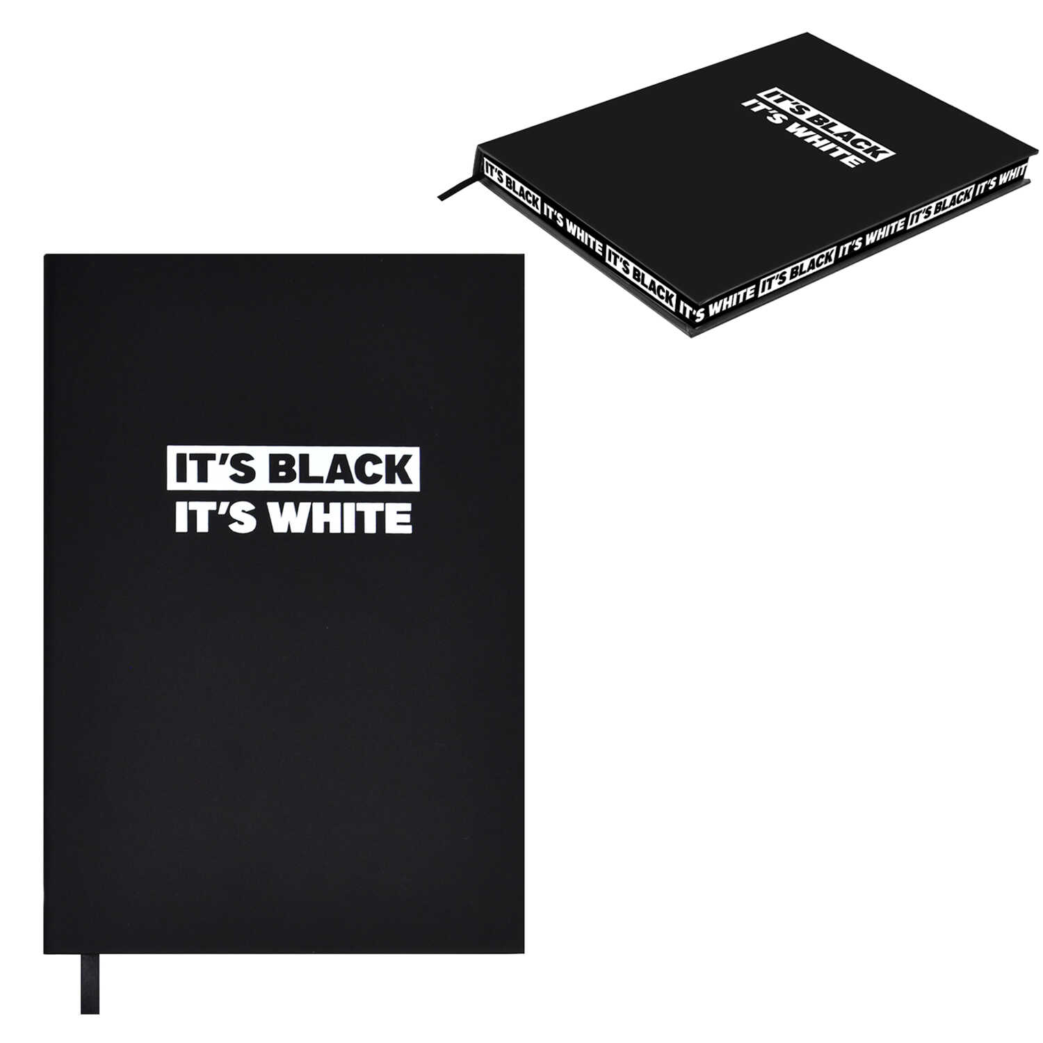 Ежедневник недатированный А5 ФЕНИКС Escalada кремовый блок искусственная кожа soft-touch черный срез черный, арт. 67234