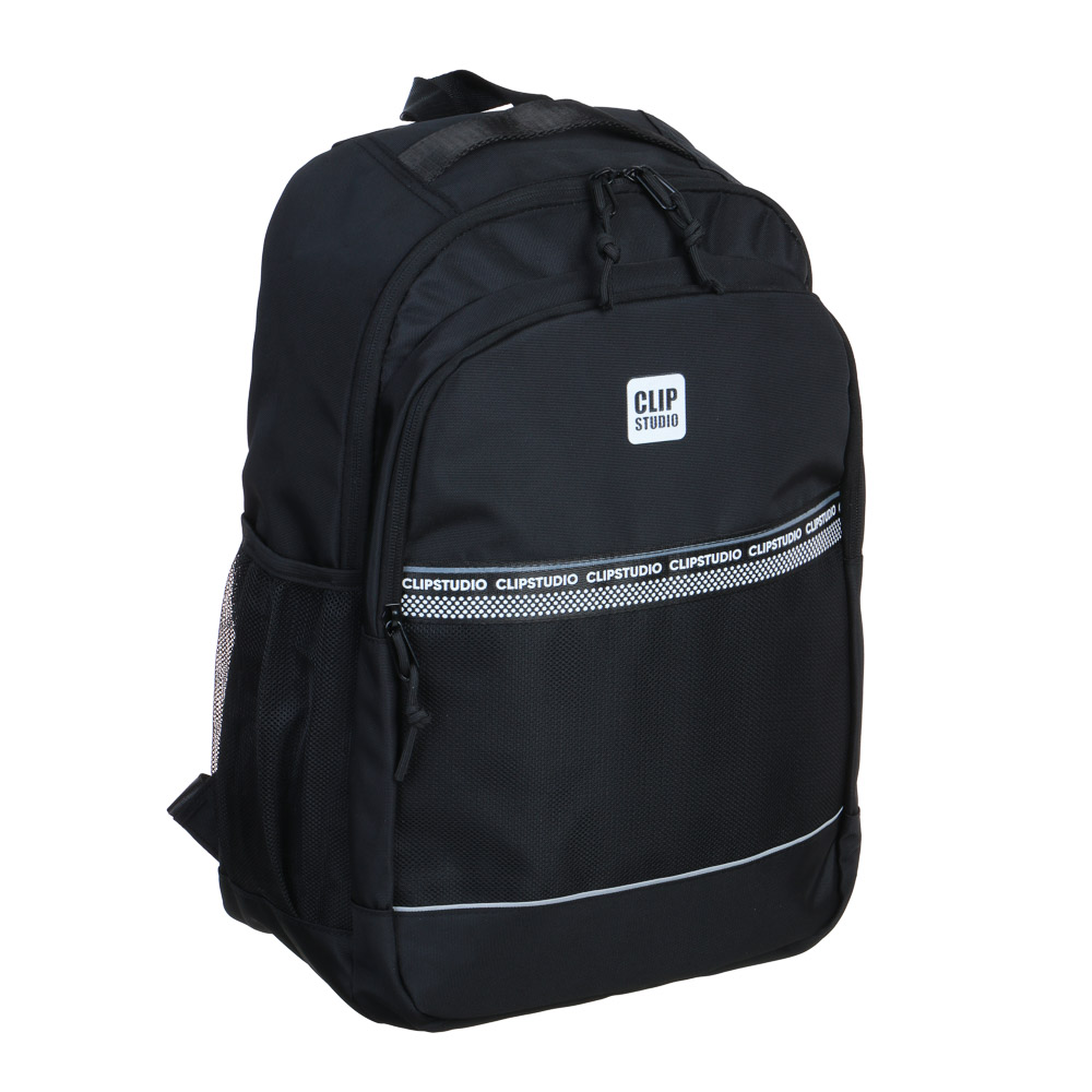Рюкзак CLIP STUDIO черный уплотненная спинка с вентилируемыми вставками, арт. 254-770
