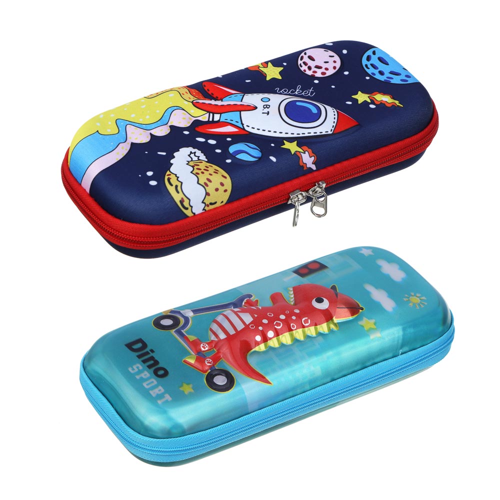 Пенал 1 отделение CLIP STUDIO Космос/Дино, арт. 583-001