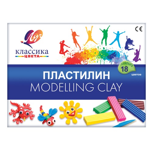 Пластилин 18цв 360гр ЛУЧ Классика со стеком, арт. 20С1330-08