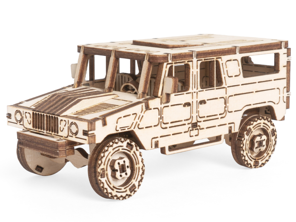 Конструктор деревянный LEMMO Бронеавтомобиль Тайфун 72 детали, арт. 0189